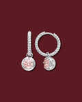 CHANTAL Twisted Rope Drop Charm Earrings, Pink Diamond