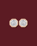 ANNA Octagon Asscher Bezel Stud Earrings