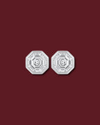 ANNA Octagon Asscher Bezel Stud Earrings