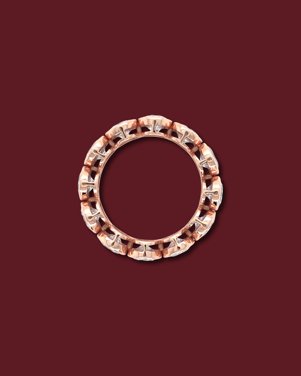 CELINA Round Bezel Eternity Band