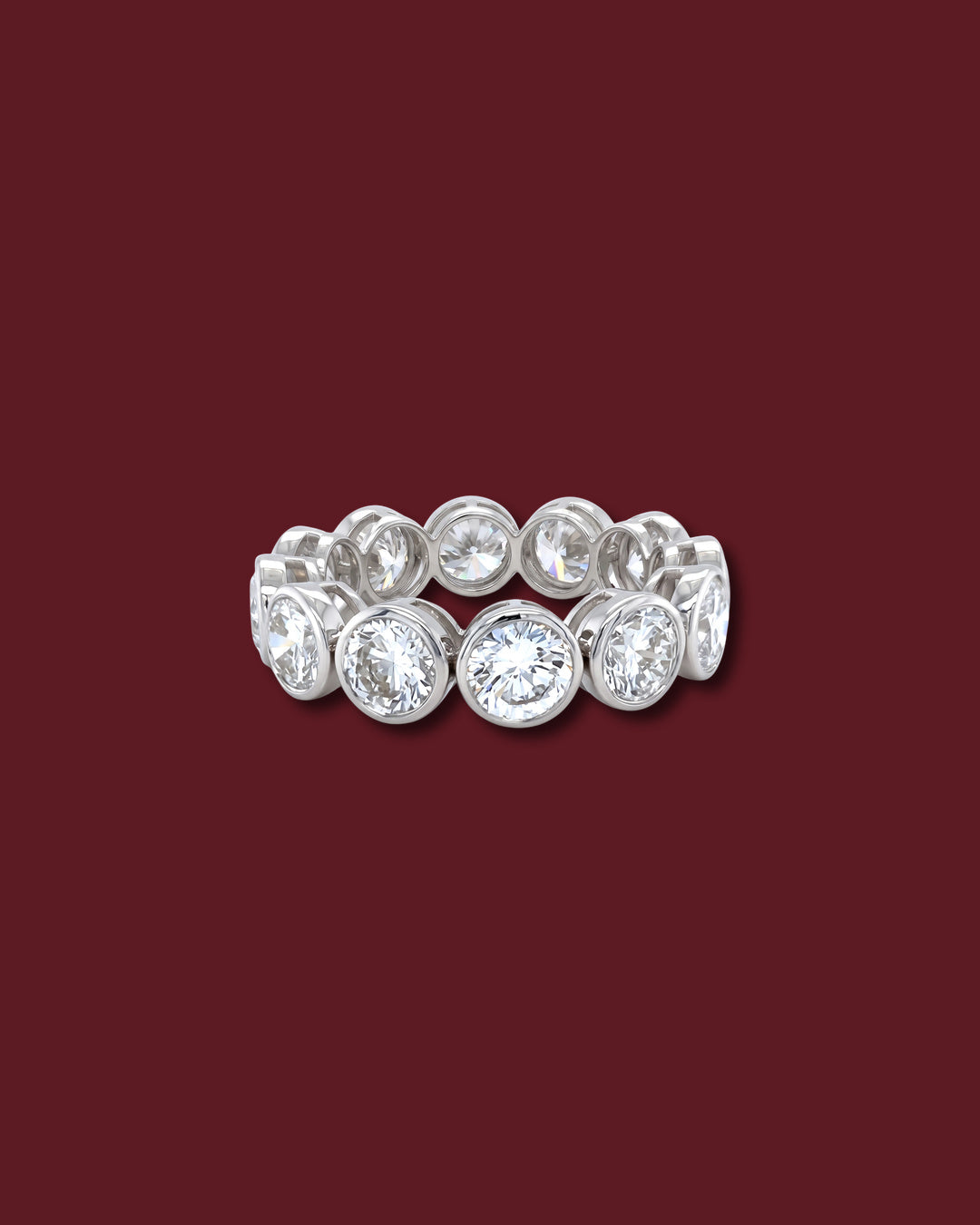 CELINA Round Bezel Eternity Band