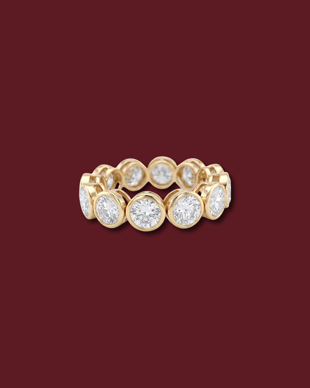 CELINA Round Bezel Eternity Band