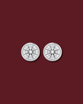 CELINA Round Bezel Stud Earrings