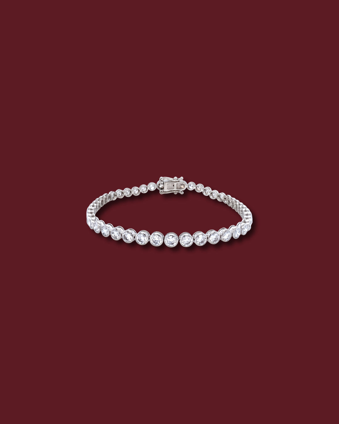 CELINA Round Bezel Tennis Bracelet