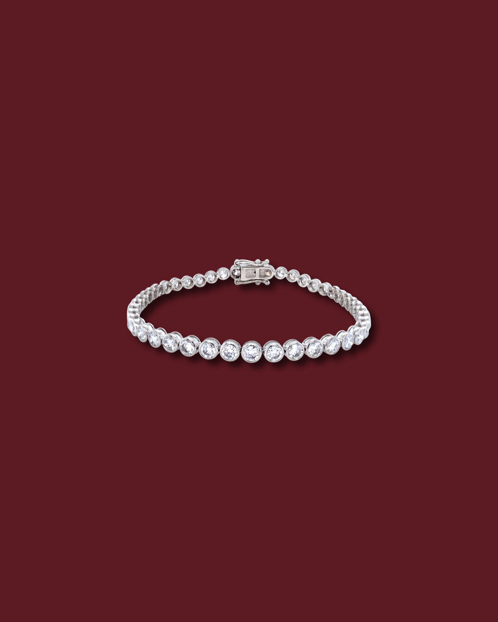 CELINA Round Bezel Tennis Bracelet
