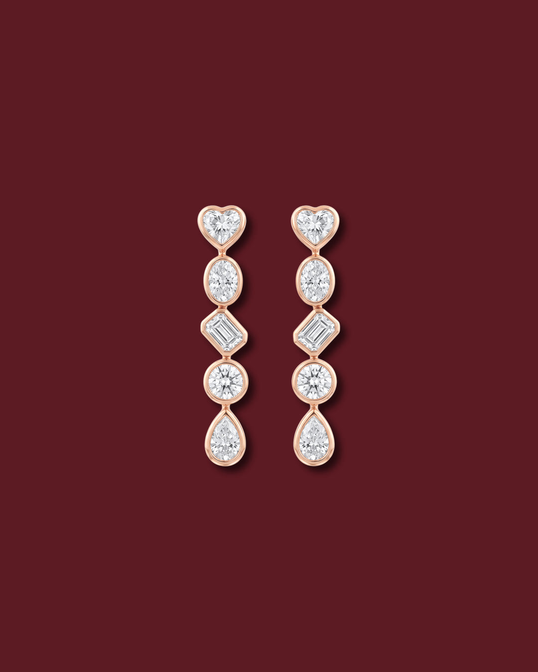 EMMA Bezel Drop Earrings