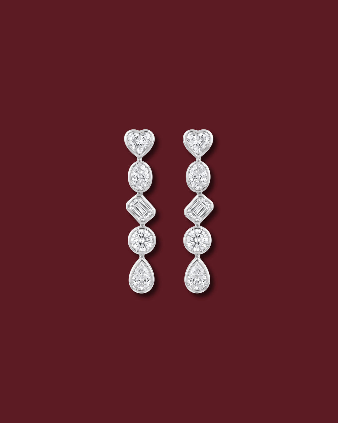 EMMA Bezel Drop Earrings