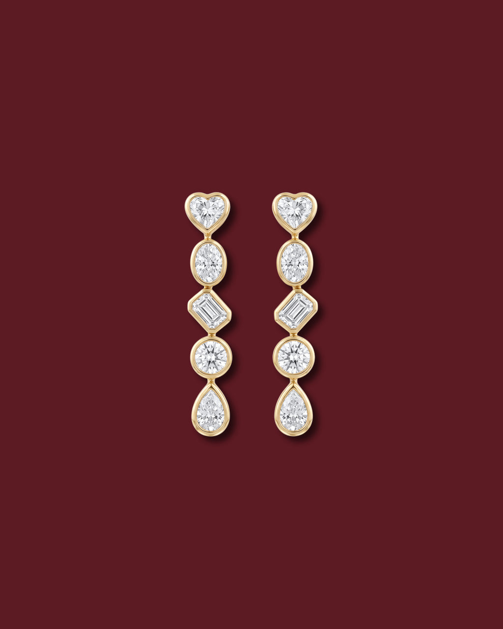 EMMA Bezel Drop Earrings