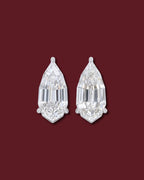 LAYLA Step Cut Pear Stud Earrings